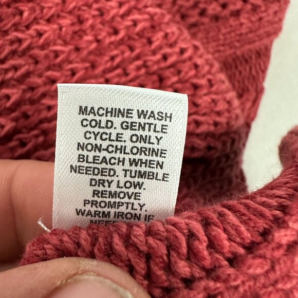 Cato Womens Size XL Red Cable Knit Sweater Dress With Pockets - Picture 6 of 6